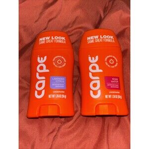 Carpe Set Of 2 Antiperspirant Deodorant Rose Water Lavender Citrus